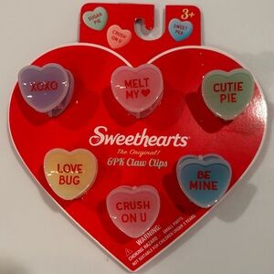 Sweetheart’s Conversation Hearts small hair claw clips set / NEW in packaging
